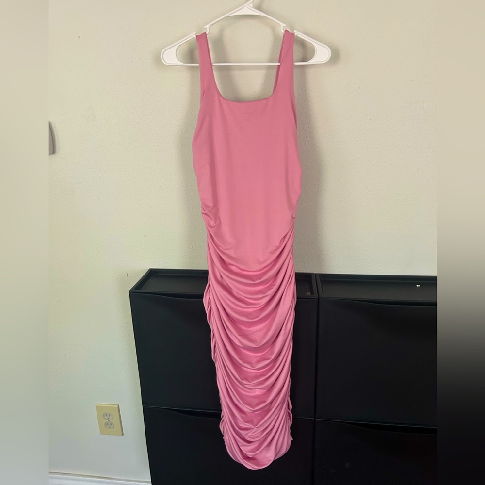 Rose pink midi dress/ Baby Shower/Photoshoot/Bridal shower/ Size Medium